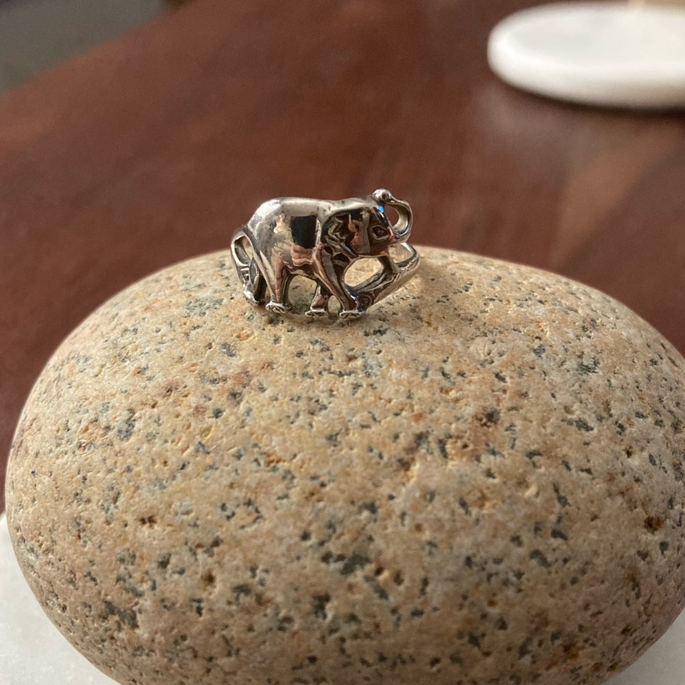 Sterling Silver Elephant Ring | Size 5.5 | Detailed Animal Design
